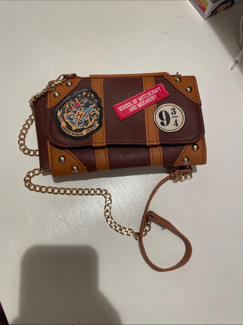 Harry Potter Brown & Tan Trunk Crossbody Bag